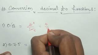 conversion decimal into fraction Converting Decimals to FractionTenths Hundreds Thousandths [upl. by Pat]