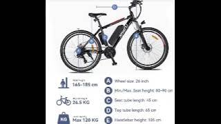 Myatu M0126 Spoked Wheel Electric Bike 250W Motor 36V 125Ah Battery 25kmh Max 50mile Range EU9NL [upl. by Missi]