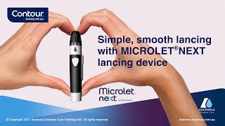 Simple smooth lancing with MICROLET NEXT lancing device  MICROLET NEXT  Australia enAU [upl. by Anoel892]