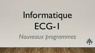 ECG1 Informatique Maths appliquées et approfondies [upl. by Bayless280]