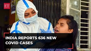 India reports 636 new Covid cases 3 deaths in 24 hours active caseload at 4394 [upl. by Girand]