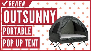 Outsunny Compact Portable Pop Up Tent Cot Review [upl. by Camey]