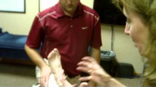 Dr Sheldon DC 82813 adjusting lateral impingement of talussinus tarsi syndrome [upl. by Savory]