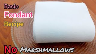 3 Ingredients Basic Fondant Recipe without Marshmallows  How to make Fondant at home  FooD HuT [upl. by Margaretta]