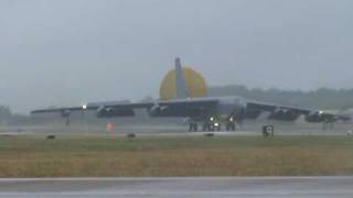 B52H Landing amp Crabbing  RAF Fairford [upl. by Anialed39]