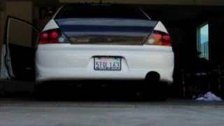 HKS carbon Ti Exhaust on Evo 8 [upl. by Nadeen]