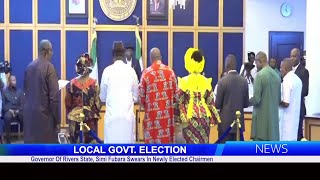 Governor Of Rivers State Simi Fubara Swears In Newly Elected Chairmen [upl. by Hughie]