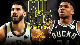 Milwaukee Bucks vs Boston Celtics Full Game Highlights  January 11 2024  FreeDawkins [upl. by Verla542]