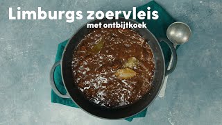 Stoofvlees uit Limburg zoervleis met ontbijtkoek  Allerhande [upl. by Amlus]