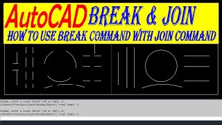 Break command Break amp join commandautocadautocadinhindi [upl. by Diena]