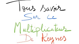 ✅ Le multiplicateur en Macroéconomie [upl. by Tri]