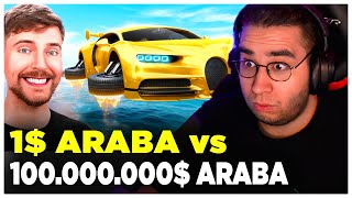 Eray  MrBeast quot1 vs 100000000 Arabaquot İzliyor  MrBeast [upl. by Nonaihr]