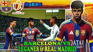 ROUND OF 16 amp QUARTERFINALS COPA DEL REY  FC 24 Barcelona Career Mode  S3E85 [upl. by Niel]