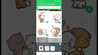 How to add Animated Stickers from GIF to WhatsApp by Animated Sticker Maker [upl. by Eyde]