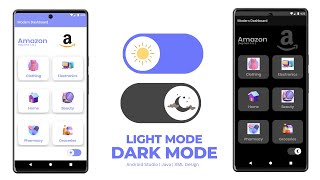 How to Implement Dark Mode Theme in Android Studio  Custom Switch  Modern Dashboard [upl. by Lonny235]