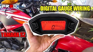 DIGITAL SPEEDOMETER WIRING AND CALIBRATION  LCD PANEL DIGITAL GAUGE INSTALLATION  Yamaha sz [upl. by Ferris]