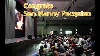 Pacquiao vs Thurman  Round 1  Winner Announcement  Batangueño Reaction [upl. by Danya389]