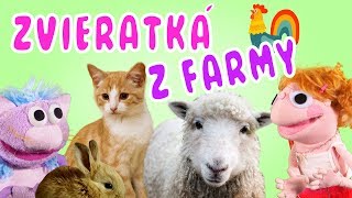 Zvieratká z farmy  učíme sa s deťmi zvieratká a zvuky  video pre deti  Hanička a Murko [upl. by Zaragoza13]