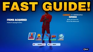 How To COMPLETE ALL INFERNO QUESTS CHALLENGES in Fortnite Quests Pack Guide [upl. by Arakal]