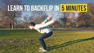 HOW TO BACKFLIP  Learn in 5 Minutes  Tricking Tutorial [upl. by Cira78]