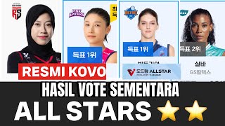 RESMI KOVO HASIL VOTE SEMENTARA ALL STARS MEGAWATI VICTORIA KYK SILVA BUKIRIC DLL [upl. by Marnie]