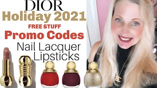 Dior Holiday 2021  Dior promo codes  Diorific lipstick 074 Rose Dhiver  Dior Vernis Nail lacquer [upl. by Elnore550]