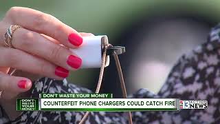 Counterfeit chargers could catch fire [upl. by Aicekat]