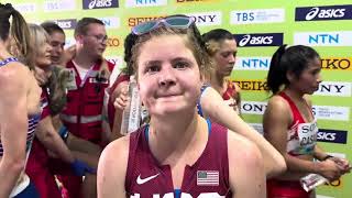 Allie Ostrander after taking 30th at 2024 World XC in Serbia [upl. by Ayar]