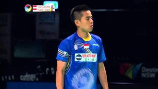 2014 THE STAR AUSTRALIAN BADMINTON OPENSFMS Tommy Sugiarto INA 3 VS Simon Santoso INA [upl. by Retsub9]