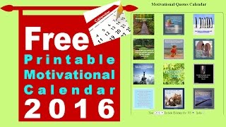 Free Printable Motivational Calendar [upl. by Hodgkinson]