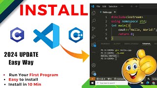 Install VS Code on Windows 10 amp 11  Run CC Program  Easy 2024 Update 💥🚀🤩 [upl. by Elgar475]