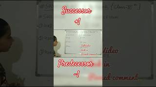 Successor and predecessor  Class 6 Maths  Maths  maths physicswallah ytshort [upl. by Rhyner440]