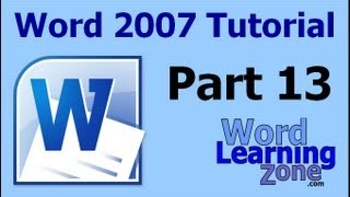 Microsoft Word 2007 Tutorial  part 13 of 13  Review Lesson [upl. by Ttereve592]