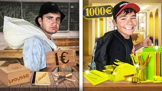 Fournitures Scolaires à 1€ vs 1000€ [upl. by Haidedej]