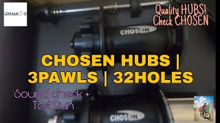 Chosen Hubs  3Pawls  Sound check and Test Run [upl. by Letram]