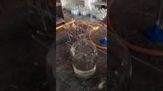 How to prepare sulfuric acid 🤔🤔 chemicalcompound chhogadatara experiment chemist science [upl. by Sylado374]