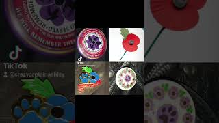 Poppy Day Remember Day Red Purple animals Crazy Captain Pirate skull [upl. by Aviva]