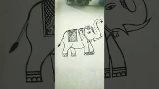 Elephant wall drawingArtseasyanu [upl. by Lemmie]