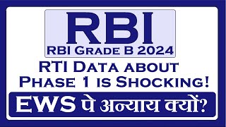 Shocking Data about RBI Grade B 2024 Phase 1 [upl. by Pinchas]