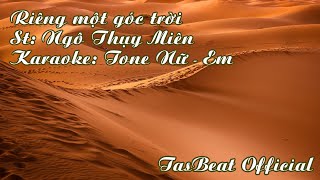 Karaoke Riêng một góc trời  Tone Nữ  Rhumba  TAS BEAT [upl. by Ahsikad]