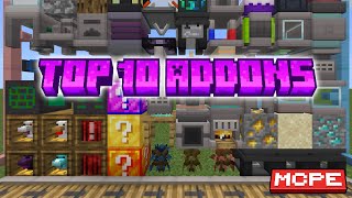 Top 10 Best Free AddonsMods for Minecraft PE Bedrock Edition MCPE [upl. by Emili]