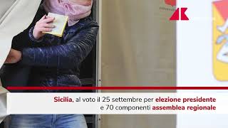 Elezioni regionali Sicilia la guida al voto del 25 settembre [upl. by Aneeg]