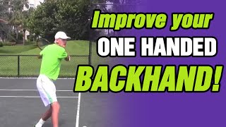 Tennis Backhand  How To Improve Your OneHanded Backhand [upl. by Leonor]