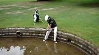 Golf Shot out of Water Hazard [upl. by Nevag802]