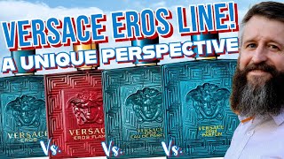 AN INTERESTING TAKE ON THE VERSACE EROS LINE  Eros Buying Guide EDT Vs EDP Vs Parfum Vs Flame [upl. by Fulbert565]