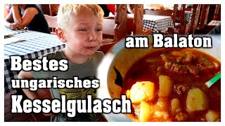 Wir suchen das beste original Kesselgulasch in Ungarn  VLOG  Hobbyfamilie [upl. by Zetnahs]