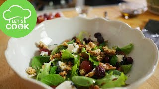 BESTER SALAT in 5min  Mit Ziegenkäse und karamellisierten Walnüssen [upl. by Beverlee]