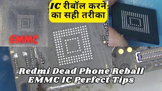 Redmi Dead 9A 9c Dead EMMC IC Reballing Perfect  आईसी रीबॉल करने का सही तरीका [upl. by Zelda]