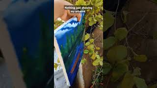 3d Landscape Painting with acrylic Paint sculpture painting 3d [upl. by Ueik]