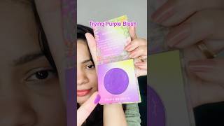 Blush blush love  blush makeup tutorial  purple blush purple lipstick  purple blush India shorts [upl. by Regazzi]